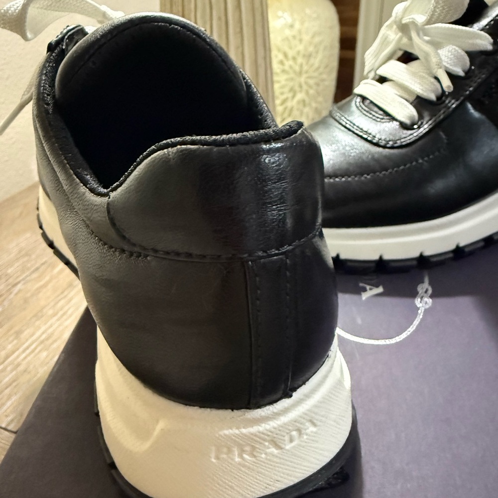 Prada Women's Black leather Sneakers! - Picture 6 of 9